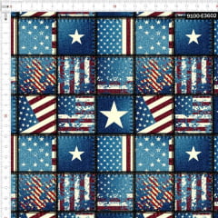 Tecido Tricoline Digital Jeans America do Norte 9100e3602 Tecido Tricoline Digital Jeans America do Norte 9100e3602